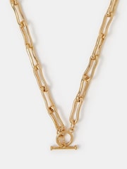 Accessorize Molten Link T-Bar Necklace - Imaginea 1 din 2