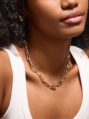 Accessorize Molten Link T-Bar Necklace - Imaginea 2 din 2