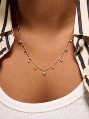 Accessorize Gold 14ct Plated Celestial Charm Necklace - Image 1 of 2