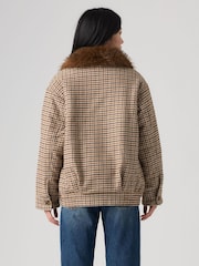 Levi's® Multi Billy Checked Faux-Fur Trimmed Coat - Image 2 of 5