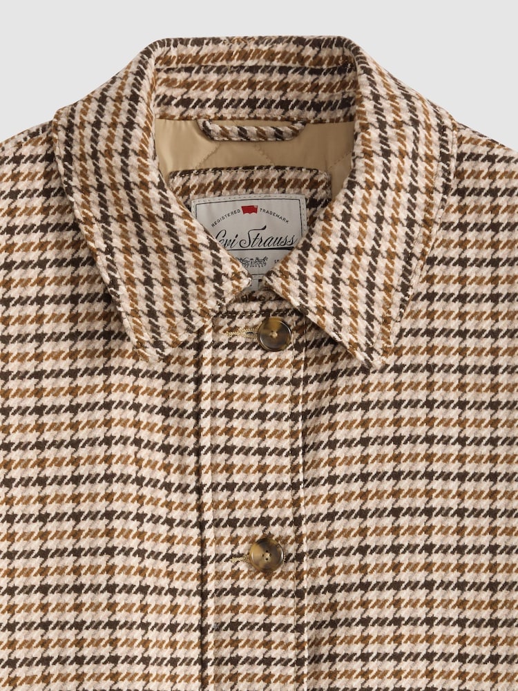 Levi's® Multi Billy Checked Faux-Fur Trimmed Coat - Image 5 of 5