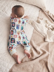Ecru stempels - Kerstmis Tweewegrits Baby Pyjama (0mths-2yrs) - Afbeelding 2 van 7