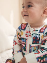 Ecru stempels - Kerstmis Tweewegrits Baby Pyjama (0mths-2yrs) - Afbeelding 3 van 7