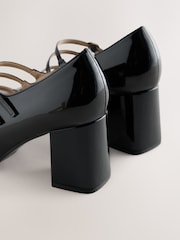 Black Forever Comfort® Tripple Strap Block Heels - Image 5 of 5