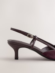 Burgundijos raudona - „Forever Comfort®“ smailios nosies V formos dirželio aukštakulniai su dirželiais - 7 paveikslėlis iš 9