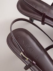 Burgundijos raudona - „Forever Comfort®“ smailios nosies V formos dirželio aukštakulniai su dirželiais - 8 paveikslėlis iš 9