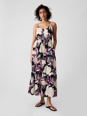 Gap Multi Floral Tiered Midi Dress - Image 3 of 5