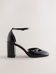 Black Forever Comfort® Leather Two Part Heels - Image 1 of 5