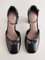 Black Forever Comfort® Leather Two Part Heels - Image 2 of 5