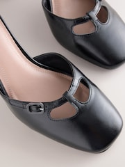 Black Forever Comfort® Leather Two Part Heels - Image 4 of 5