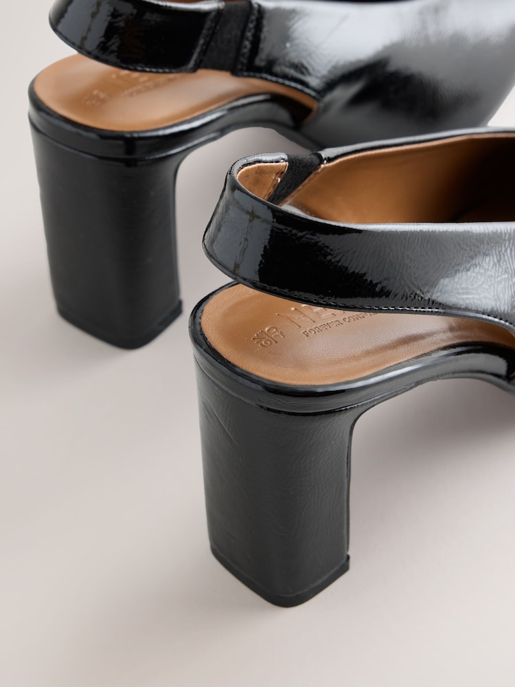 Itim - Forever Comfort® Wide Slingback Block Heels - Larawan 8 ng 8 Itim - Forever Comfort® Wide Slingback Block Heels - Larawan 8 ng 8