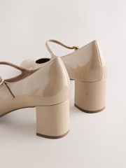 Neutral Forever Comfort® Round Toe Mary Jane Block Heels - Image 4 of 5