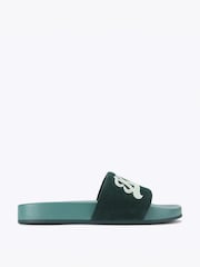 Kurt Geiger London Green Script Slide Sandals - Image 1 of 4