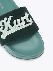 Kurt Geiger London Green Script Slide Sandals - Image 4 of 4