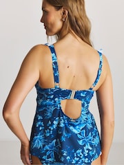 Figleaves Lisbon Frill Tankini Blue Top - Image 2 of 4