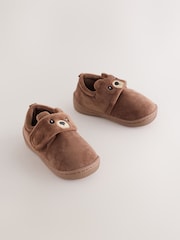 Brown Bear Touch Fastening Cupsole Slippers - Image 1 of 5