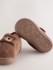 Brown Bear Touch Fastening Cupsole Slippers - Image 3 of 5