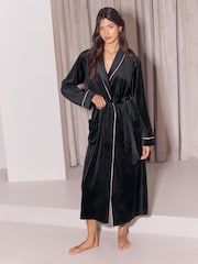 Lipsy Velvet Embroidered Detail Robe - Slika 1 iz 6