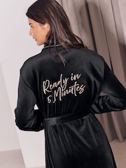 Lipsy Velvet Embroidered Detail Robe - Slika 2 iz 6