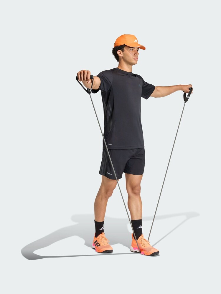 adidas Black Tech Essentials Workout 3-Stripes Shorts - Image 1 of 5 adidas Black Tech Essentials Workout 3-Stripes Shorts - Image 1 of 5