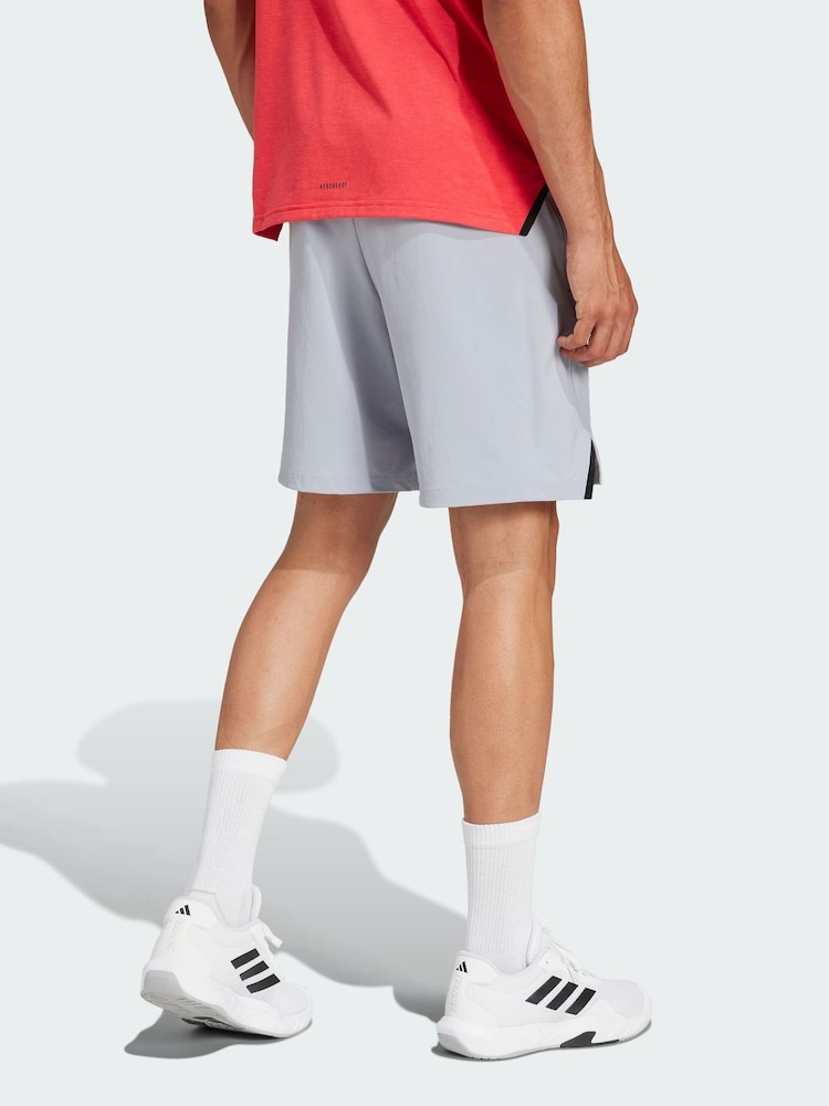 adidas Grey Designed For Training Workout Shorts - Image 2 of 5 adidas Grey Designed For Training Workout Shorts - Image 2 of 5