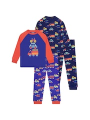 Harry Bear Black Transport Pyjamas 2 Pack - Image 1 of 12