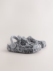 Gray Graffiti - Warm Lined Slipper Clogs - Larawan 2 ng 5