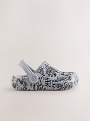 Gray Graffiti - Warm Lined Slipper Clogs - Larawan 3 ng 5