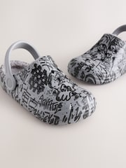 Gray Graffiti - Warm Lined Slipper Clogs - Larawan 4 ng 5