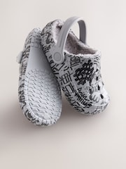 Gray Graffiti - Warm Lined Slipper Clogs - Larawan 5 ng 5