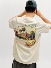 JACK & JONES Short Sleeve Back Print T-Shirt - תמונה 1 מתוך 7