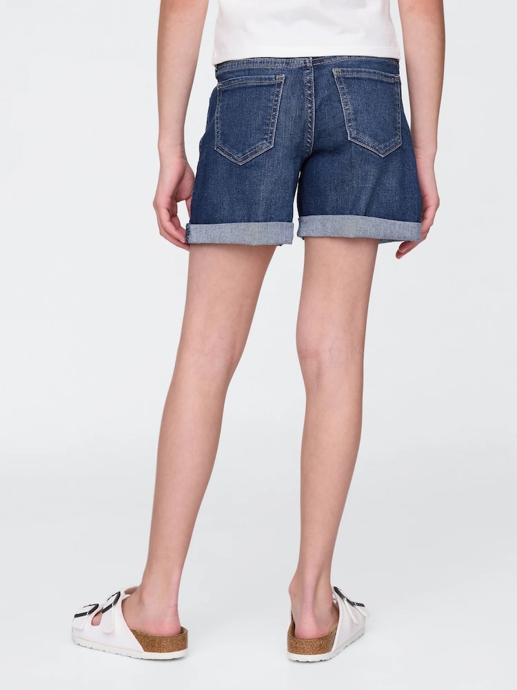 Mid Wash Denim Midi Short (5-13yrs) (5-13yrs) - Image 2 of 4 Mid Wash Denim Midi Short (5-13yrs) (5-13yrs) - Image 2 of 4