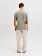 JACK & JONES Grey Short Sleeve Front Print T-Shirt - Image 2 of 7