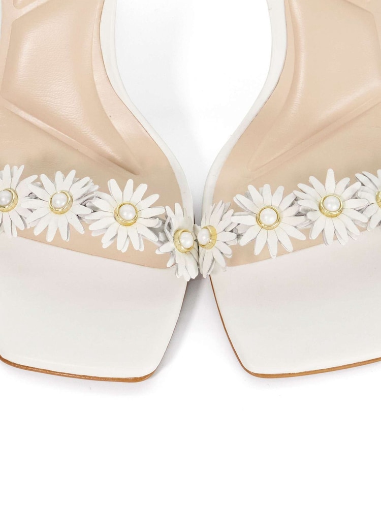 Dune London White Leather Milennial Wedges - Image 6 of 6