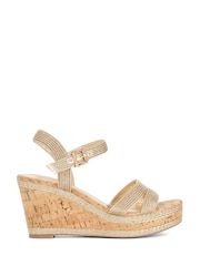 Dune London Metallic Kipling Wedges - Image 1 of 5