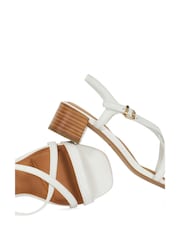 Dune London White Leather Jordin Ankle Strap Sandals - Image 5 of 5