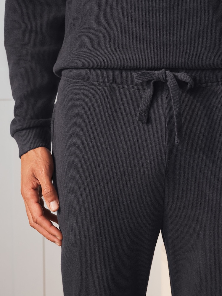 Charcoal Grey Long Sleeve Waffle Pyjamas Set - Image 8 of 8 Charcoal Grey Long Sleeve Waffle Pyjamas Set - Image 8 of 8