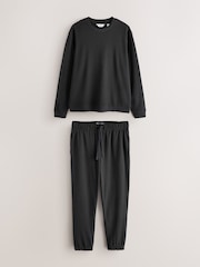 Charcoal Grey Long Sleeve Waffle Pyjamas Set - Image 9 of 14