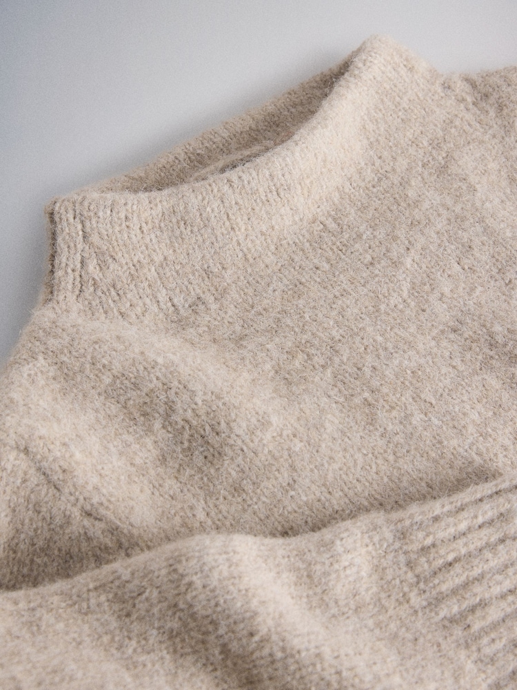The Set 2 Pack Fluffy Long Sleeve Jumper Oatmeal Marl/ Beige - Cream - Image 5 of 5