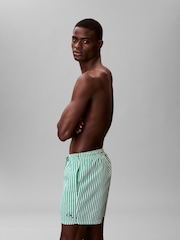 Verde/alb - Calvin Klein Performance Woven Swim Shorts - Imaginea 3 din 6