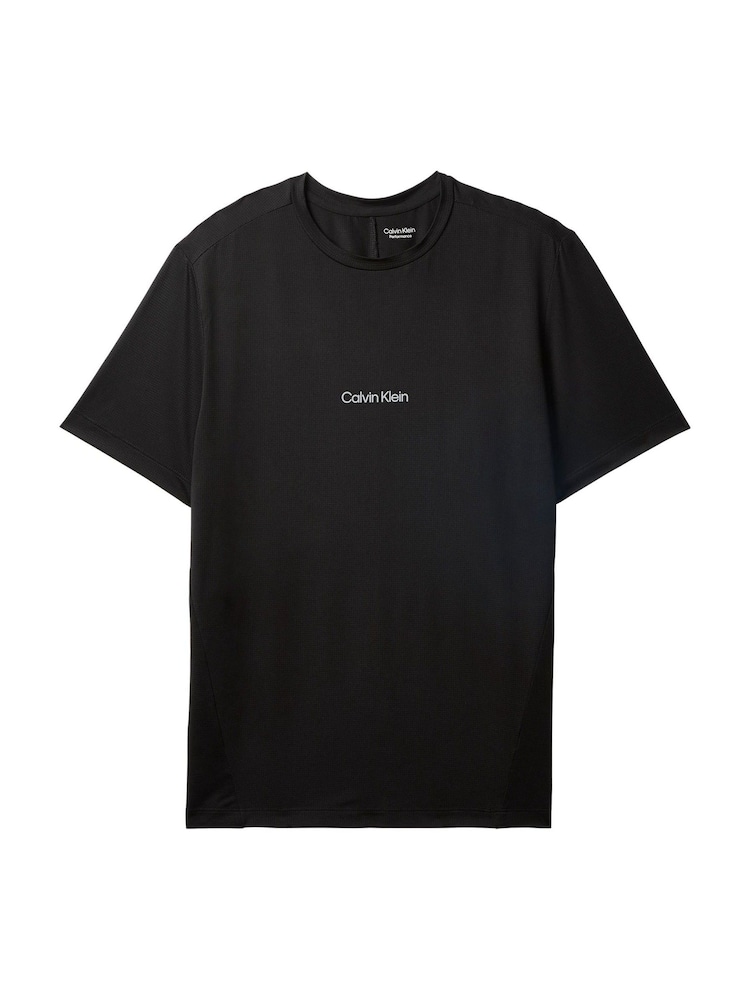 Calvin Klein Black Mesh Knit Performance T-Shirt - Image 5 of 5