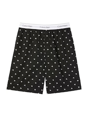 Calvin Klein Black Cotton Sleep Shorts - Image 6 of 6
