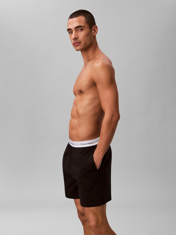 Calvin Klein Black Cotton Jersey Pyjamas Shorts - Image 4 of 4 Calvin Klein Black Cotton Jersey Pyjamas Shorts - Image 4 of 4