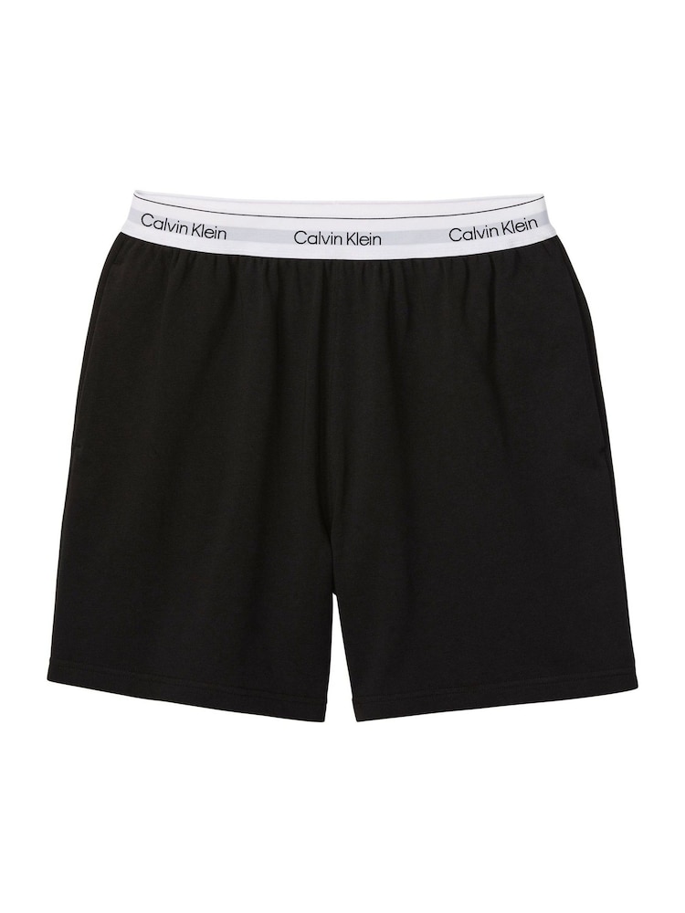 Calvin Klein Black Cotton Jersey Pyjamas Shorts - Image 7 of 7