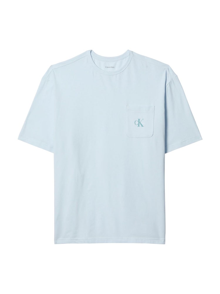 Calvin Klein Blue Lounge Cotton Jersey T-Shirt - Image 6 of 6 Calvin Klein Blue Lounge Cotton Jersey T-Shirt - Image 6 of 6