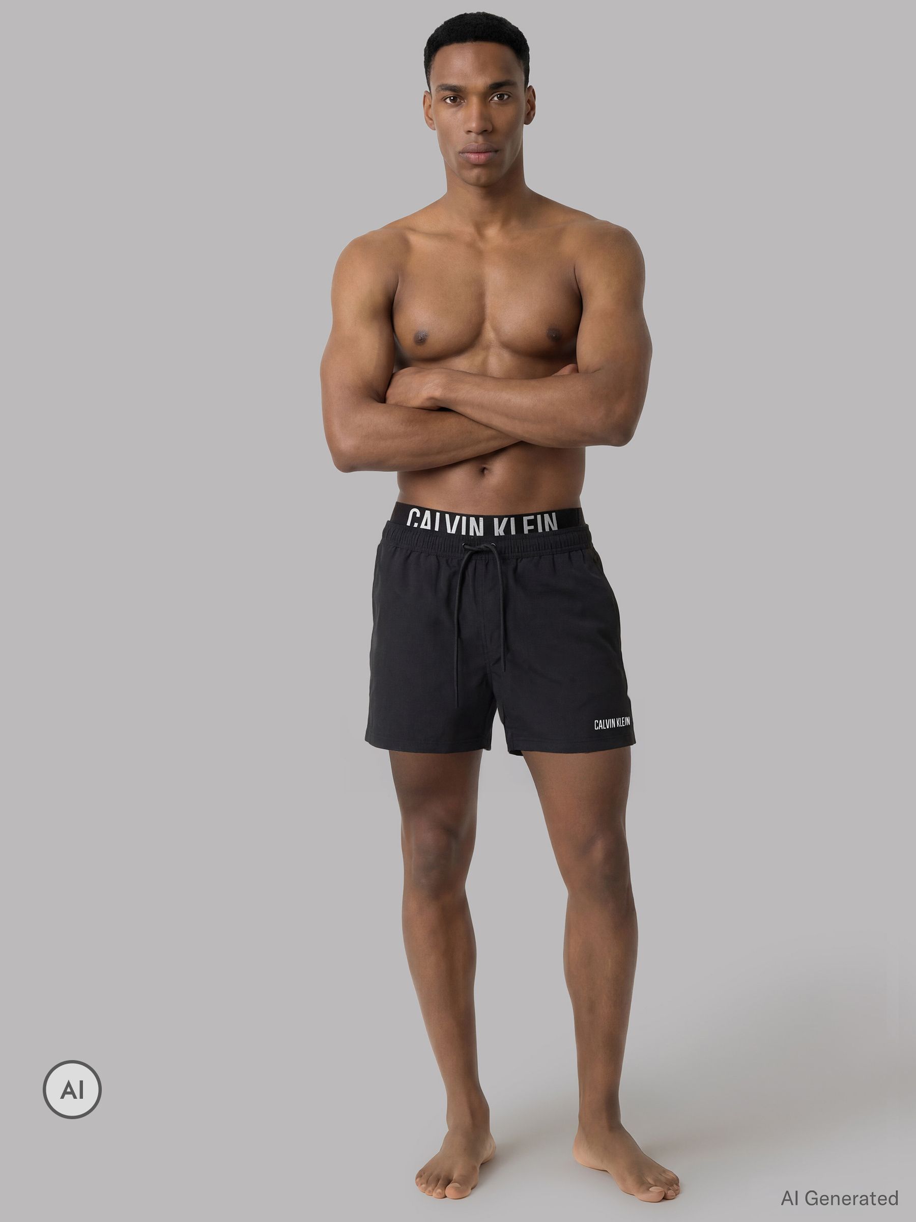 Buy Calvin Klein Black Performance Woven Swim Shorts from Next USA