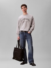 Calvin Klein Grey Cotton Spacer Full Zip Sweatshirt - Image 1 of 5