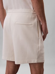 Calvin Klein Cream Cotton Blend Tailored Shorts - Image 2 of 6