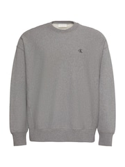 Calvin Klein Grey Relaxed Cotton Terry Sweatshirt - Image 6 of 6