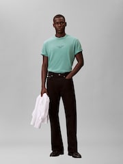 Calvin Klein Green Acid Wash Logo T-Shirt - Image 1 of 5